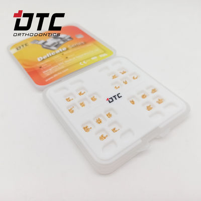 Сертификат CE DTC Orthodontic Dental Roth MBT Golden Delicate Серия скобки с крючками Машины Источник питания