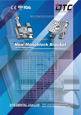 DTC Mim Monoblock Orthodontic Laser Dental Bracket MBT Roth Metal Brace с 3W/Hook
